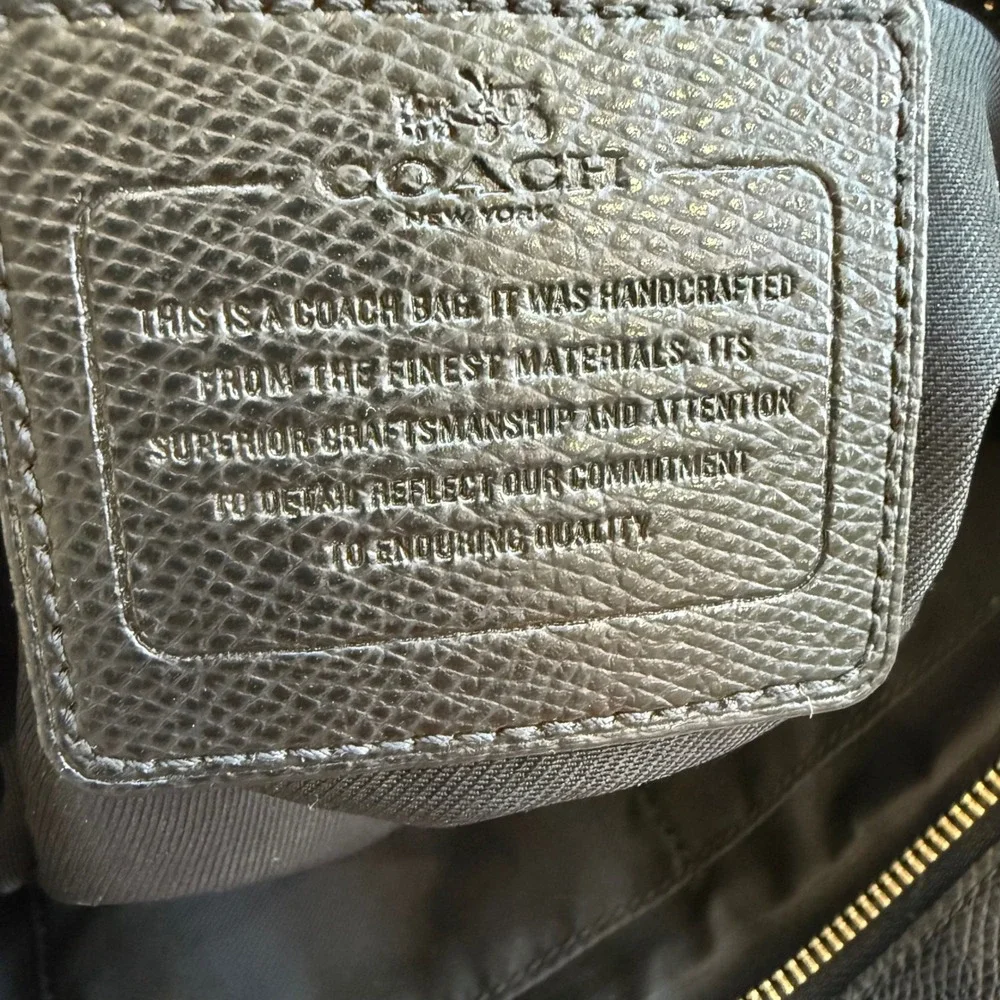 Coach Black‎ Nylon Crossbody Bag Leather Trim Gold Hardware 36707 Messenger
